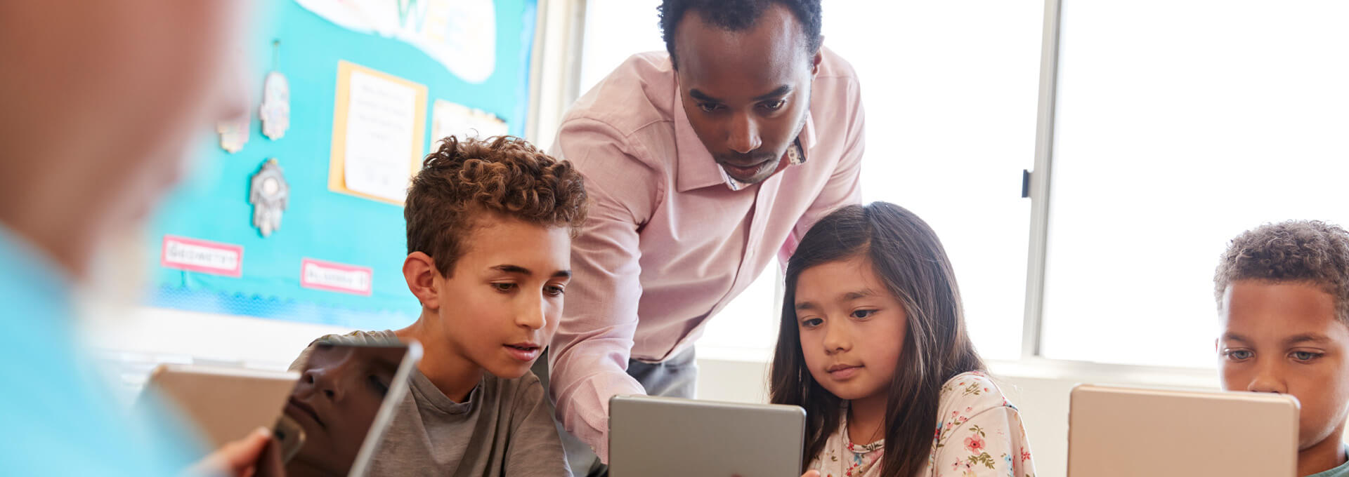 Kids learning computers